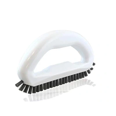 Image of Grout Cleaner Brush with Stiff Angled Bristles. Best Scrub Brushes for Shower Cleaning, Scrubbing Floor Lines and Tile Joints Bathroom, Showers, Tiles, Seams