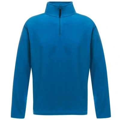 Image of Regatta Mens Micro Zip Neck Fleece Top Blue Size Small