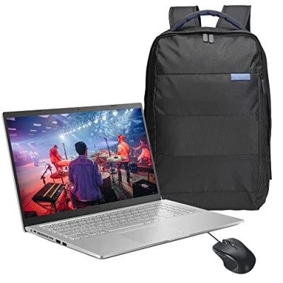 Image of ASUS X515MA Laptop, Intel Celeron N4020 1.1GHz, 8GB DDR4, 128GB NVMe SSD, 1TB HDD, 15.6&quot; Full HD, UHD, Windows 11 Home, Includes Mouse and Backpack (Renewed)