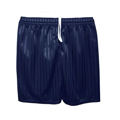 Image of Home Crafts Boys Girls Children Summer School Gym Football Cycling Shadow Stripe Uniform PE Shorts Drawstring (Age 5 6 Years, Navy Blue)