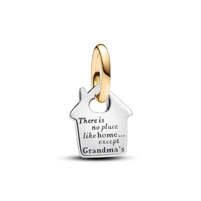 Image of Pandora Moments House sterling silver and 14k gold plated dangle