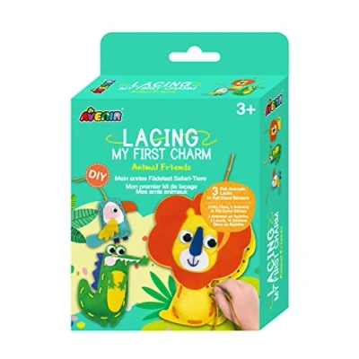 Image of My First Lacing Kit Animal Friends Improve Sewing and Stitching Skills Creative Fun for Kids 3+, Multi Colours