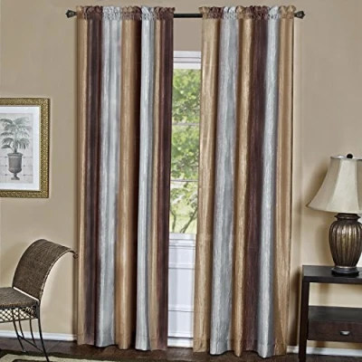 Image of Ombre Panel Room Darkening Window Curtain 84 Inch Length, 50 Width Burgundy Light Filtering Soft Polyester Drapes for Bedroom Living &amp; Dining by Achim Home Decor