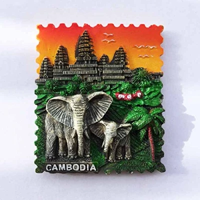 Image of 3D Cambodia Souvenir fridge magnet,Home &amp; kitchen decoration refrigerator magnet