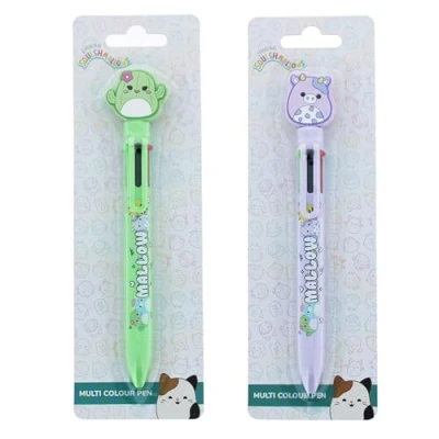 Image of Blueprint Collections Squishmallows Multi Colour Character Pens, ** only 1 pen/design will be sent**, 6 Pen, 2 Designs to collect