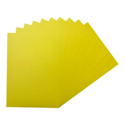 Image of Pack of 50 A5 Light Yellow Coloured Card 160gsm Sheets