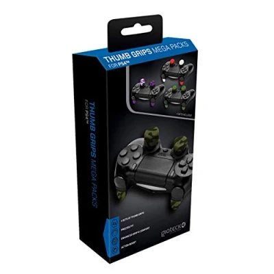 Image of Gioteck TGMP Thumb Grips for PS4 Megapack Protection/Caps/Caps Joystick Playstation 4 Non Slip Aid to Sight Controller Protector (Pack of 4)