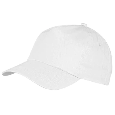 Image of eBuyGB Baseball Cap 100% Cotton Unisex Mens Womens Adjustable Adults Summer Classic Sports 5 Panel Hat White