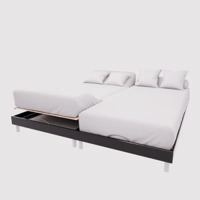Image of Soleil d&#039;ocre, TPR Fitted Sheet 57 Thread Count Cotton 2 x 70 190 cm Plain White