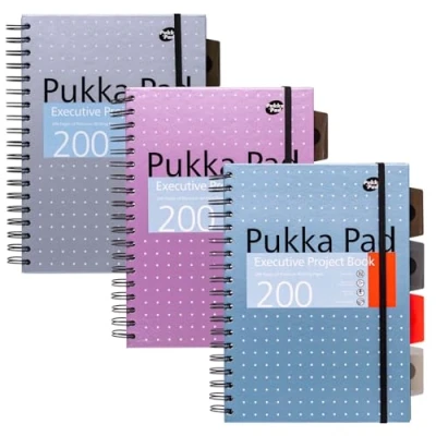 Image of Pukka Pad B5 Metallic Executive Project Books Assorted Pack 3