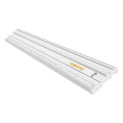 Image of POWERTEC 71213 Anodized Aluminum Straight Edge Ruler 18&quot; Metal Straightedge Machined Flat to Within 0.001 Over Full 18 Professional Woodworking Tools