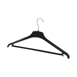 Image of Bolero Black Plastic Coat Hanger (20 Pack) PMBASICPL
