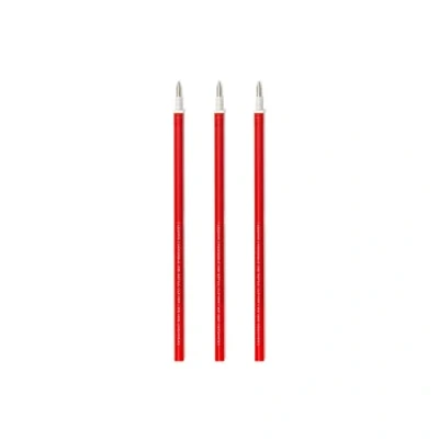 Image of Legami Refill for Erasable Gel Pen, Set of 3 Refills, 13 cm Height, Red Thermosensitive Ink, 0.7 mm Tip