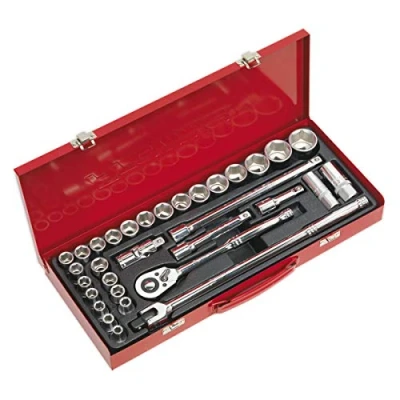 Image of Sealey Premier Socket Set 32pc 1/2&quot;Sq Drive 6pt WallDrive® Metric/Imperial