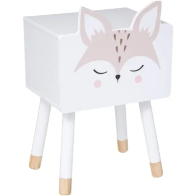 Image of Atmosphera Fox Children&#039;s Bedside Table White Wood