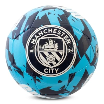 Image of Hy Pro Officially Licensed Manchester City F.C. Football Size 5, Graffiti Design, Man Merchandise, Training, Match, Collectible For Kids and Adults