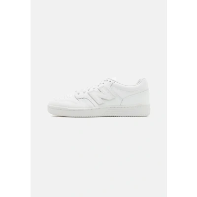 Image of New Balance 480L Unisex Walking trainers, Size: 9.5, White Leather/synthetics