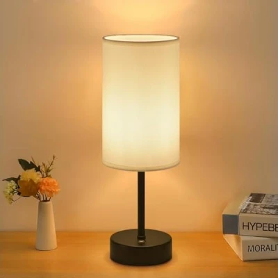 Image of Rechargeable Cordless Table Lamp, 5000mAh LED Battery Operated Lamp Stepless Dimmable Touch Bedside Light with Brightness Memory, 2700K Small Bed Side for Bedroom, Living Room Black