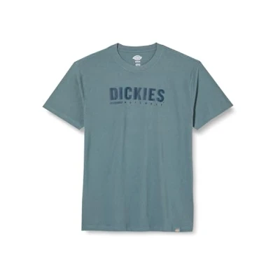 Image of Dickies Men&#039;s SS Logo Graphic T Shirt 1, Stormy Weather, XL