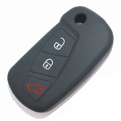 Image of CoverYourKey Finest Folia FE Silicone Case for 3 Buttons Car Key Black