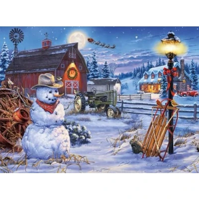 Image of Buffalo Games Country Christmas by Darrell Bush 1000Piece Jigsaw Puzzle Form The Holiday Collection