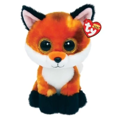 Image of TY Meadow Fox Beanie Boos Regular, Baby Soft Plush Toy, Collectible Cuddly Stuffed Teddy