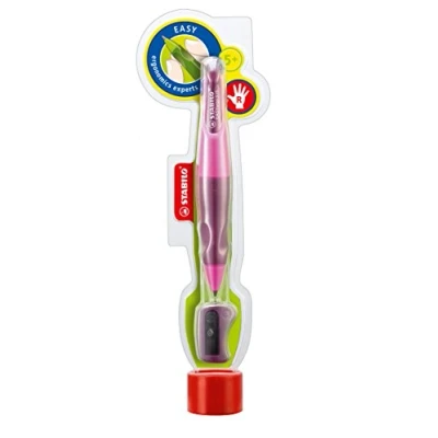 Image of STABILO EASYergo 3.15mm Mechanical Pencil Right Handed with Sharpener Light Pink/Dark Pink