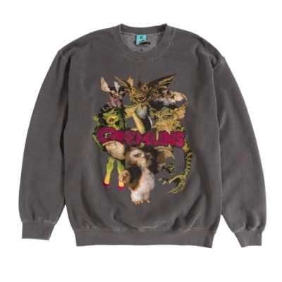 Image of Gremlins Trouble Brewing Vintage Wash Charcoal Sweater