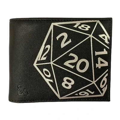 Image of William Lamb Dungeons and Dragons Black Faux Leather Wallet with Zipped Coin Compartment &amp; Card Note Slots