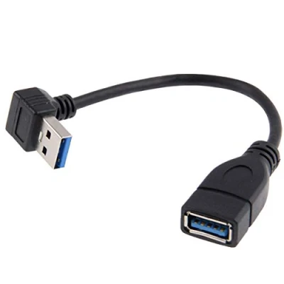 Image of cablecc USB 3.0 Type A Male to Female Extension Cable Down Angled