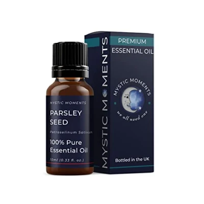 Image of Mystic Moments Parsley Seed Essential Oil 10ml Pure &amp; Natural for Diffusers, Aromatherapy Massage Blends Vegan GMO Free