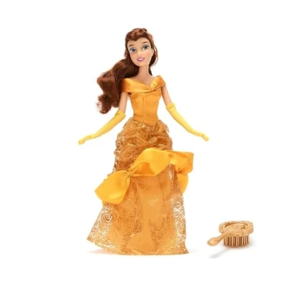 Image of Disney Store Official Belle Classic Doll, Beauty &amp; the Beast, 29cm/11, Fully Poseable Princess Doll in a Stunning Yellow Dress, Includes Toy Hair Brush Ages 3+
