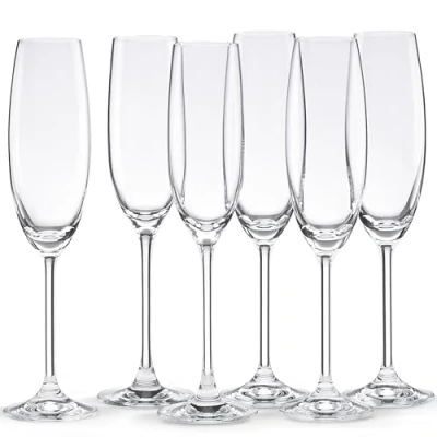 Image of Lenox Tuscany Classics Set, Champagne Flutes, Buy 4, Get 6, 6 Count (Pack of 1), Clear,8 Ounces.