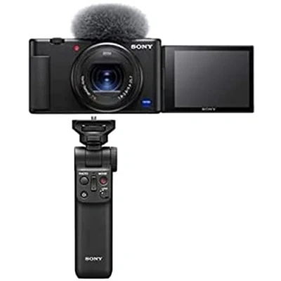 Image of Sony Vlog Camera ZV 1 Digital (Vari angle Screen for Vlogging, 4K Video) ZV1BDI.EU Black + GP VPT2BT Handgrip (for Selfies and Vlogging) (Renewed)