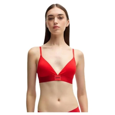 Image of HUGO Triangle red Label bra, Women&#039;s, Size: XL, Bright