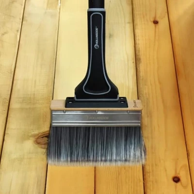 Image of ROLLINGDOG Decking Paint Brush 7 Inch Deck Stain Applicator Brush,Decking Oil for Staining Decks,Walls,Ceilings,Shed and Fences