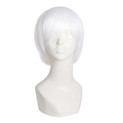 Image of MapofBeauty Cosplay Costume Men&#039;s Short Straight Wig (White)