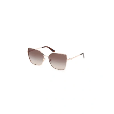 Image of Guess Woman GU00192 28F Sunglasses Metal Gold Brown Butterfly Normal