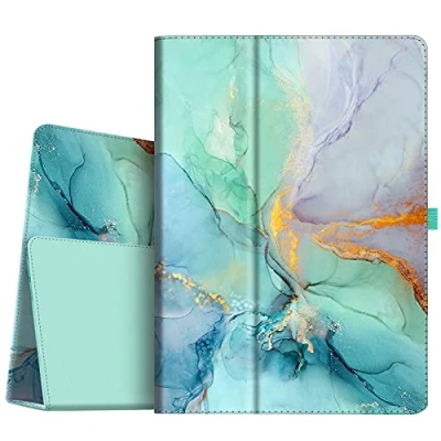 Image of FINTIE Folio Case for iPad Pro 12.9 (2nd Gen) 2017 / (1st 2015 [Corner Protection] Premium PU Leather Smart Stand Protective Cover with Auto Sleep/Wake (Emerald Marble)