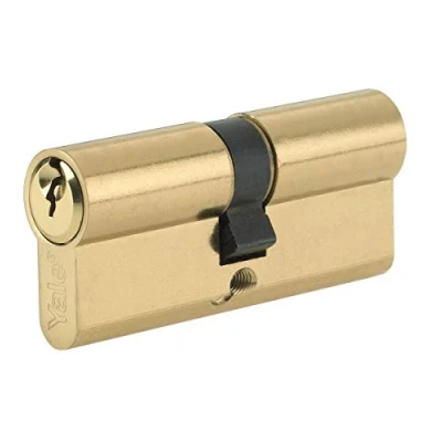 Image of Yale P ED4050 PB Euro Cylinder Lock 40/50 (100mm) / 40:10:50 Brass Finish Standard Security