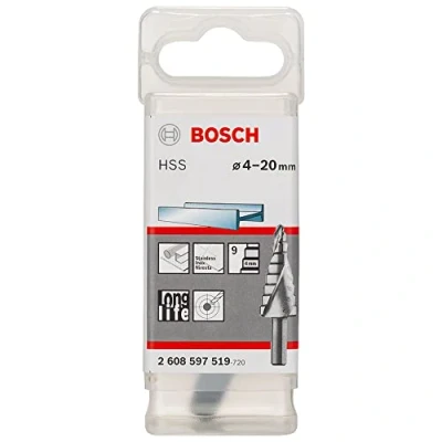 Image of Bosch 2608597519 4 20/8/75 mm HSS Step Drill Bit