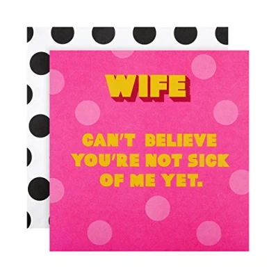 Image of Valentine Card for Wife from Hallmark Contemporary Embossed Text Design