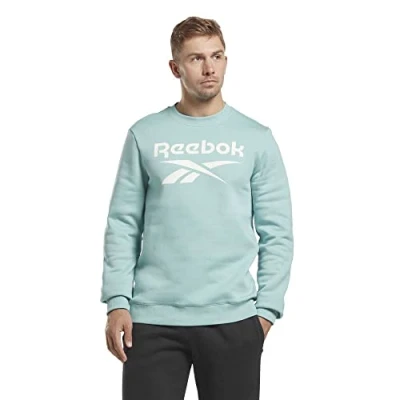 Image of Reebok Identity Fleece Crew Sweatshirt Classic White
