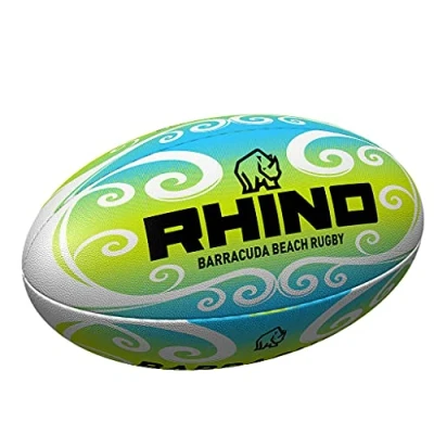 Image of Rhino Rugby Beach Ball Barracuda Pro Green/Blue/Wht Midi (Size 2)