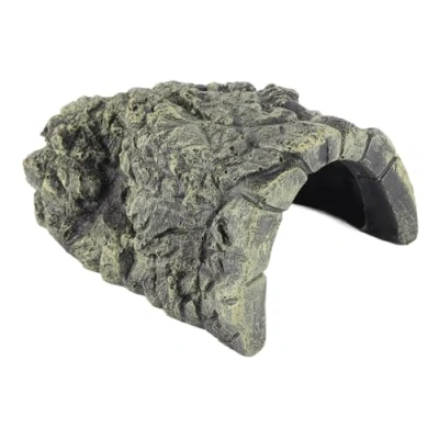 Image of Garosa Stone Cave Shelter Hiding Turtle House for Reptile Frog Zoo Aquarium Decoration Ornament(Large)