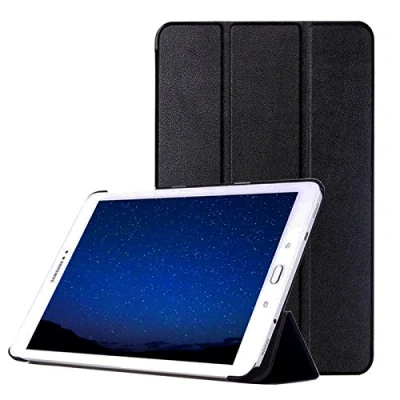Image of subtel® Book Tablet Case with Stand Compatible for Samsung Galaxy Tab S2 9.7 (SM T810 / SM T813 T815) Synthetic Leather Protective Folding Flip Folio Wallet Tri Fold Bookcase Cover Sleeve Black