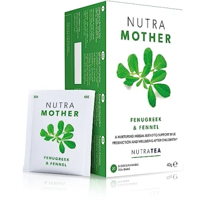 Image of NUTRAMOTHER Breastfeeding Tea Lactation Nursing New Mum Essentials Includes Fenugreek, Fennel and Raspberry Leaf 20 Enveloped Bags by Nutra Herbal