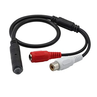 Image of High Sensitive Mini Audio Pickup Security CCTV Microphones With Power Cord and Cable for External Camera Sound