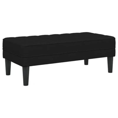 Image of vidaXL Bench Black 113x57x39 cm Fabric