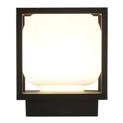 Image of Searchlight LED outdoor wall light Athens, IP54, black, metal